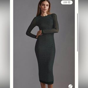 Anthropologie Bardot Atlas Diamante Midi Dress